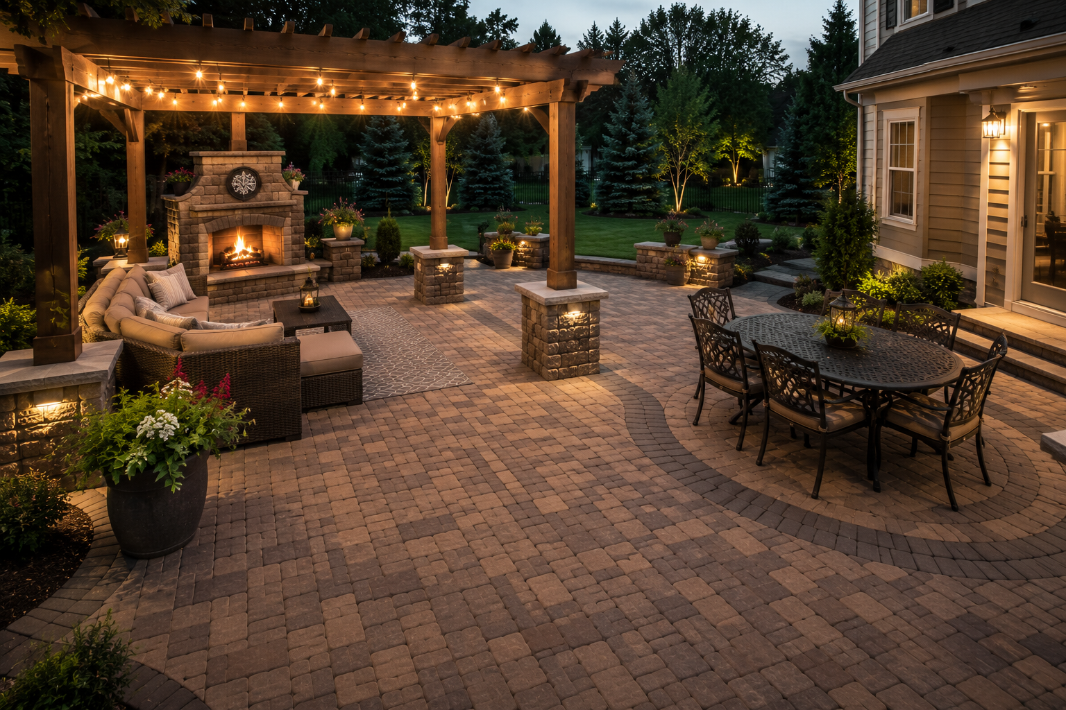 Pergola + fireplace take — Southeast Michigan
