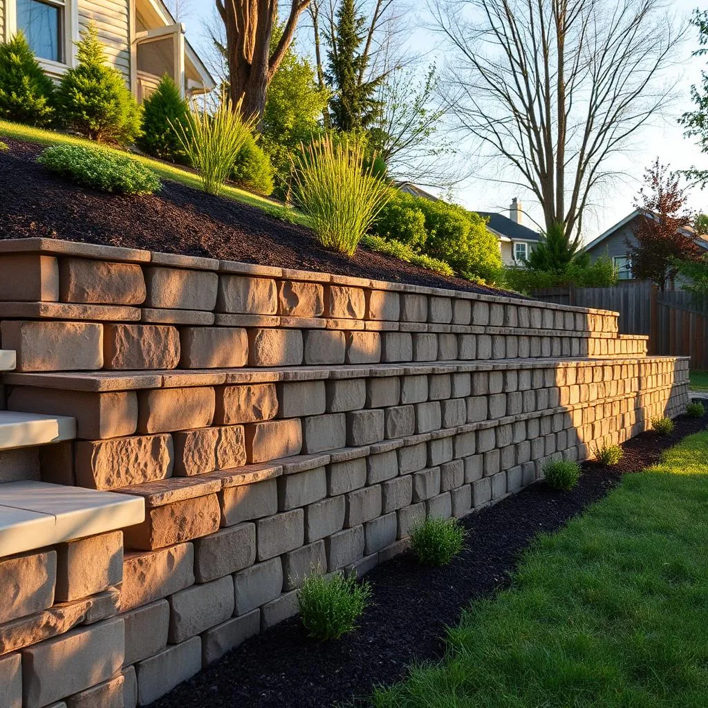 Retaining Walls project in Walled Lake, Michigan